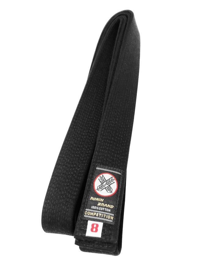 Ronin Brand حزام رونين ديلوكس قطني أسود للكاراتيه، والجودو، والتايكوندو، والأيكيدو، وفنون الدفاع عن النفس جوجيتسو (6) - Image 5